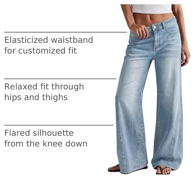 Trendy Queen Women's High Waisted Wide Leg Jeans – Barrel Baggy Pants